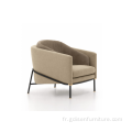 Chaise de canapé de loisirs rond décontractée en tissu confortable moderne